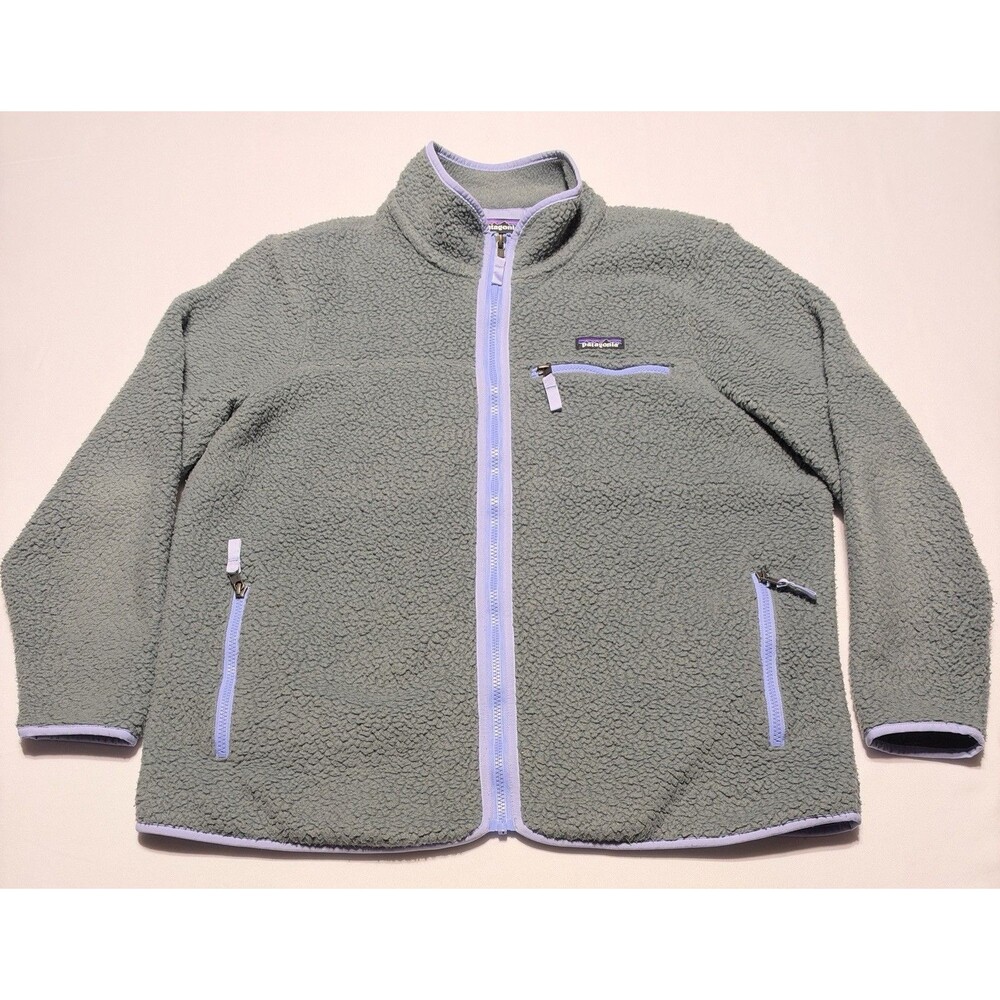 Patagonia Jacket Retro Pile Fleece Full Zip Womens Medium Outdoor 22795 *READ